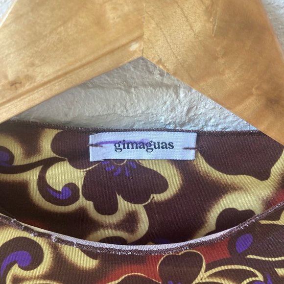 NWT ~ GIMAGUAS Funky Brown Jersey "Turtleneck" ~ Size L - Picture 5 of 9